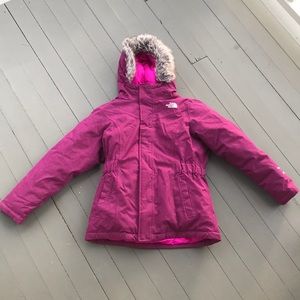 Pink North Face Hyvent 550 Fill Down Girl’s Parka